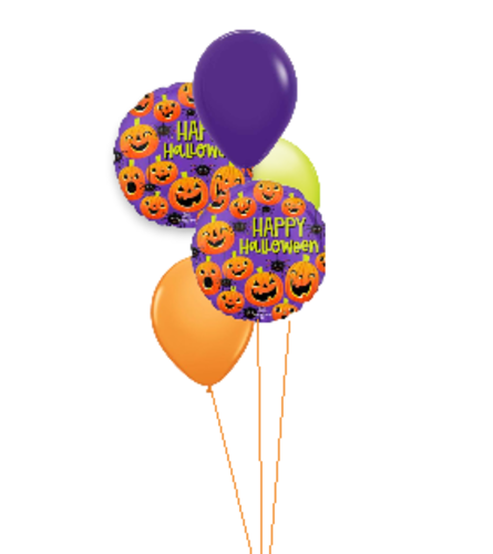 Halloween Spider Pumpkin Classic Balloon Bouquet