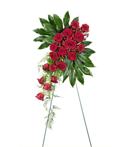 STANDING SPRAY 02 - Deluxe. An arrangement by Flowers and Beyond.
