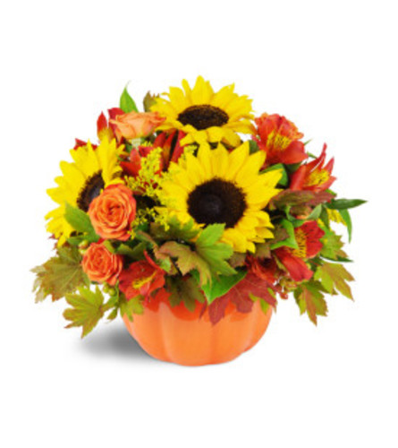 Pumpkin Patch *photo is visual inspiration*. An arrangement by Deer Valley Florist and Flower Delivery.