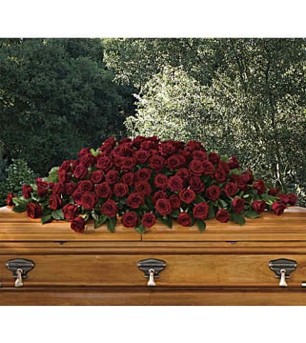 Red Rose Casket Spray