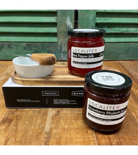 Party for Two Personal/Small Charcuterie Board and Jams/Jellies. An arrangement by Forest Florist.