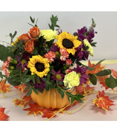 The Itzel Fall Bouquet. An arrangement by Mae's Flowers and Gifts.