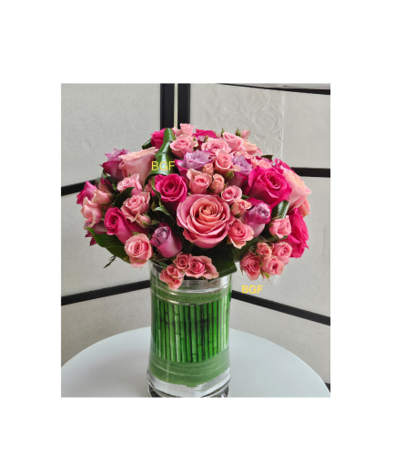Sweet in Rose - Deluxe. An arrangement by Brickell Glamour Flowers.