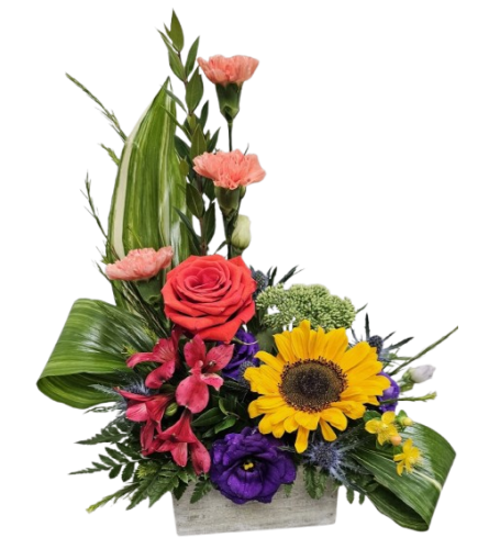 Sunshine Bliss Bouquet. An arrangement by Harriet's Flower and Gift Shop.
