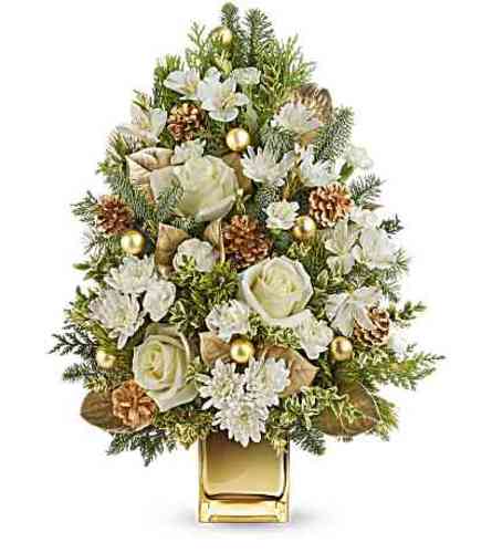 Luxe Winter Tree - Deluxe. An arrangement by Jennifer's Flowers and Gifts.