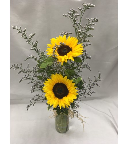 Bright Sunflower Delight. An arrangement by Balloon Bouquets Plus.