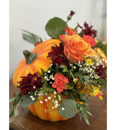 Pumpkin Spice Charm. An arrangement by Tangled Lilac Flowers and Gifts.