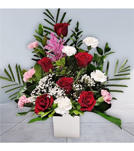 Romantic Rosé Garden. An arrangement by Garden Florist.