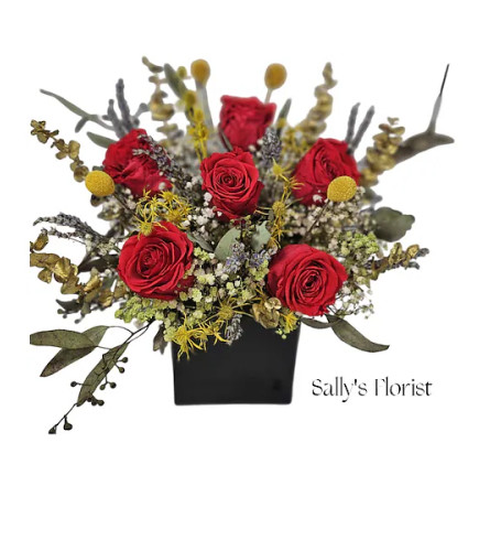 Sally's Preserved Eternal Love Blooms. An arrangement by Triple A Florist.