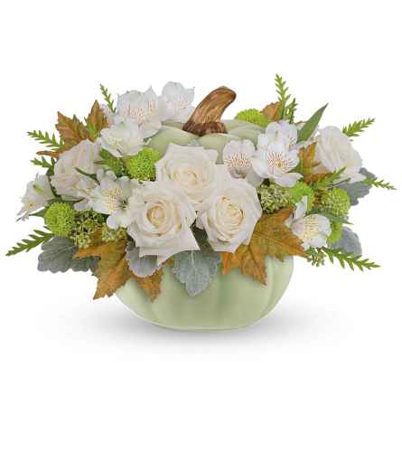 Serenity Sage Bouquet (Teleflora) - Deluxe. An arrangement by North Liberty Flower Shop.