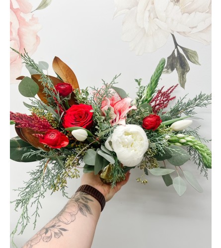 Elegant Winter Garden. An arrangement by Grande Prairie Florist.