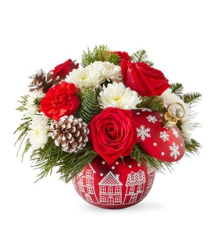 Christmas Village Bouquet - Deluxe. An arrangement by Fendley Florists.