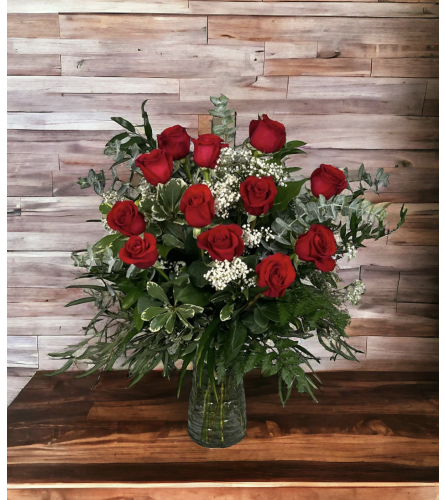 Dozen Red Roses. An arrangement by Brooklin Floral and Garden Shoppe Inc..