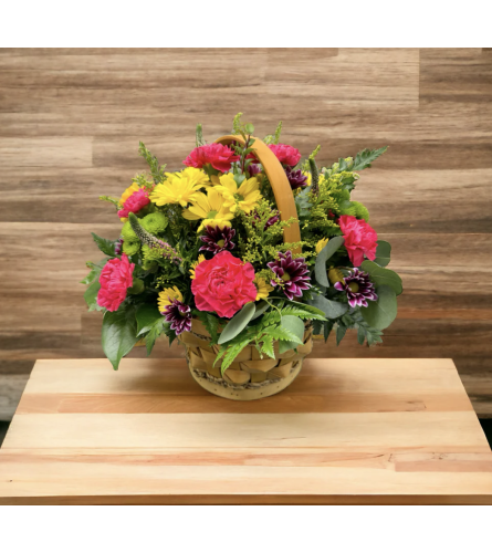 Bright Basket. An arrangement by Brooklin Floral and Garden Shoppe Inc..