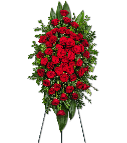 Everlasting Beauty Standing Spray. An arrangement by The Flower Shop of Lake Charles.