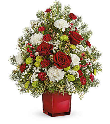 Radiant Winter Tree TF - Deluxe. An arrangement by Belak Flowers.