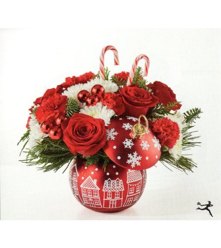 Christmas in the Air Bouquet. An arrangement by Julie's Artistic Rose.