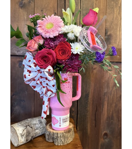 Pink Valentine Stanley. An arrangement by Kelly Ann's Floral.