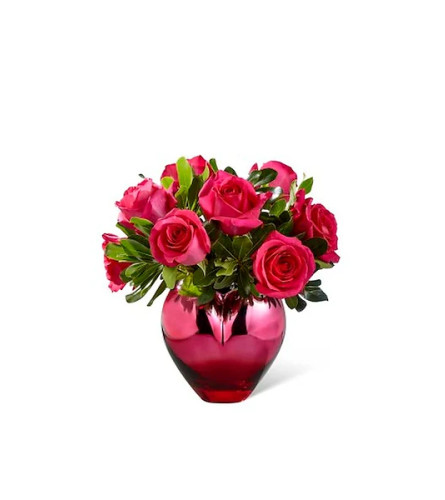 Sally's Red Roses Heart. An arrangement by Jimmy's Flower Shop.