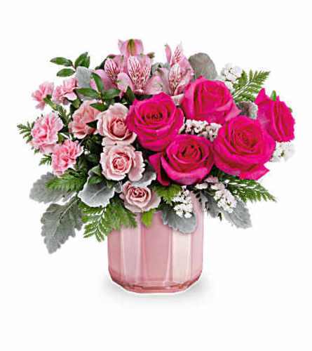 Teleflora's Blushing Gem Bouquet. An arrangement by Flower Trends Florists.