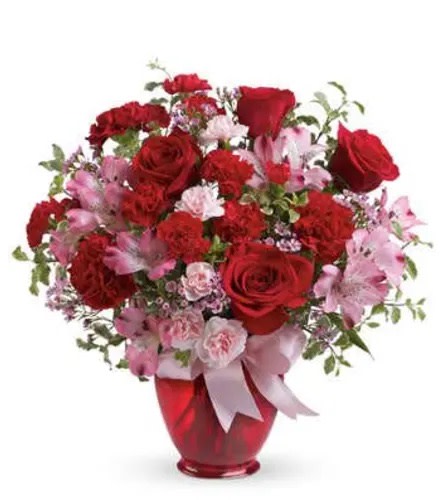 Valentine Beauty. An arrangement by Bourbon Babes Bouquet and Boutique.