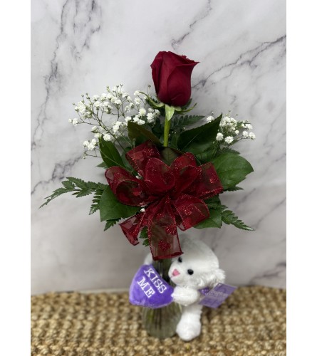 Purple Bear Hug. An arrangement by Love Floral.