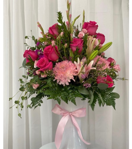 Pink Rose Delight. An arrangement by Dream Decorations Florist.