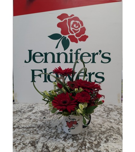 Cup Lover - Deluxe. An arrangement by Jennifer's Flowers and Gifts.