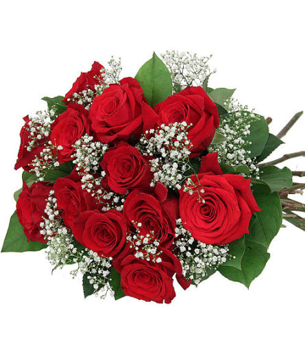 Twelve Red Roses. An arrangement by ShuffleTown Flowers.