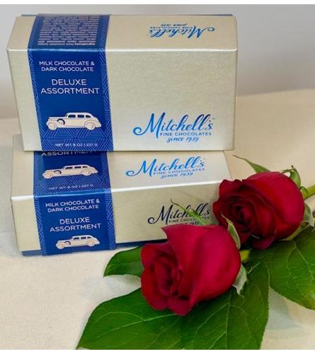 Mitchells Fine Chocolates 8.5 oz. An arrangement by Flowerville.
