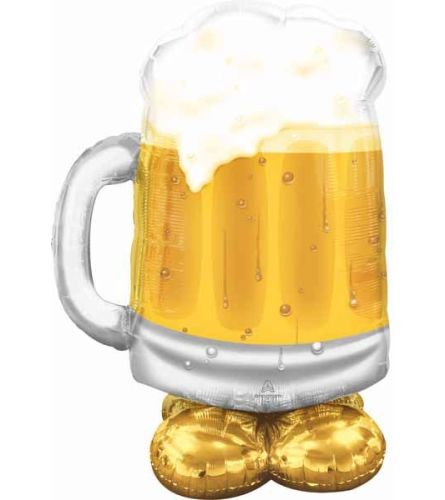 Big Beer Mug 49 Airloonz Balloon. An arrangement by Balloon Bouquets Plus.