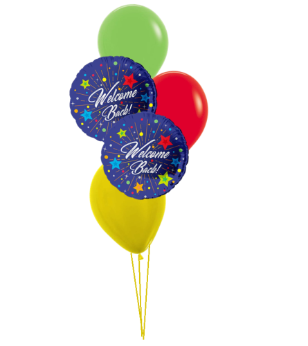 Welcome Back Classic Balloon Bouquet. An arrangement by Balloon Bouquets Plus.