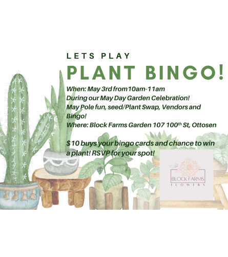 Plant Bingo. An arrangement by Block Farms Flowers.