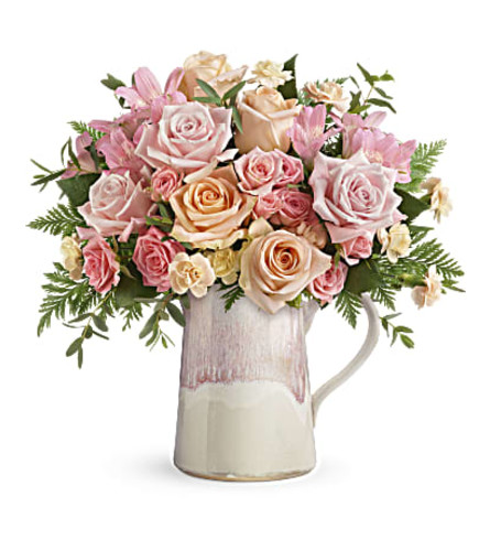 Artisanal Blush Bouquet - Deluxe. An arrangement by Flowers of Jacksonville.