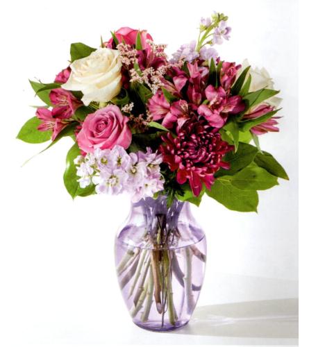 Dreams of Amethyst. An arrangement by Julie's Artistic Rose.