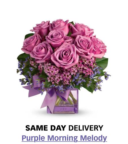 Purple Morning Melody. An arrangement by Butterflies Flower Shop.