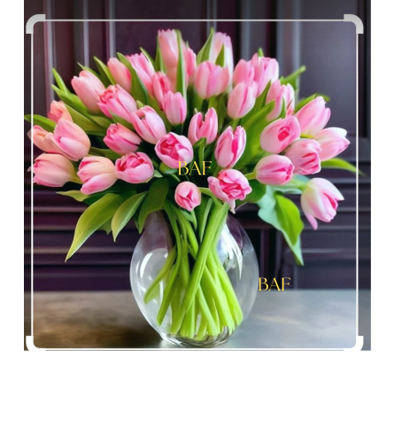 Pink in Love Tulipans. An arrangement by Doral Flower District and Design.