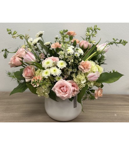 Blush Harmony Bouquet. An arrangement by Mae's Flowers and Gifts.