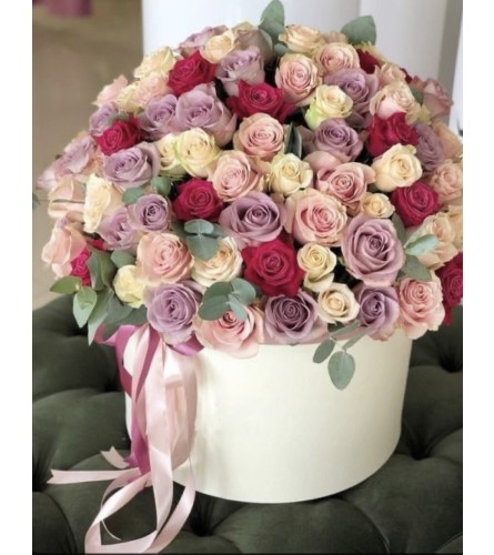 For Her Bloom Box. An arrangement by New Britain Flower Shop.