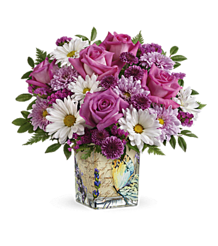 Vintage Butterfly Bouquet - Deluxe. An arrangement by Blushing Flowers.