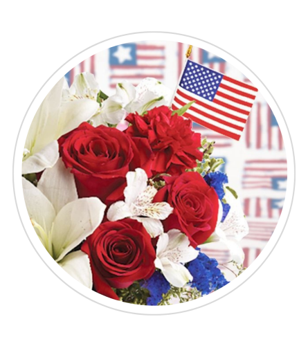 Memorial Day Florist Designed Bouquet. An arrangement by Sueppel's Flowers.