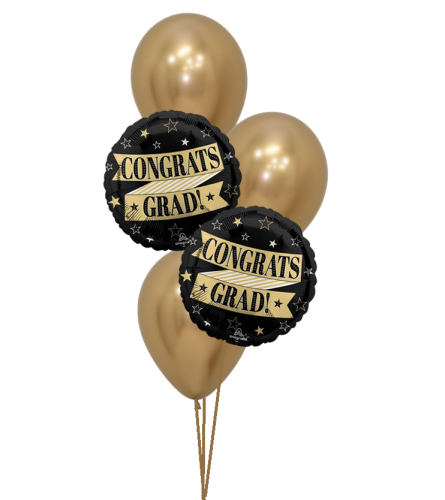 Congrats To the Grad Classic Balloon Bouquet. An arrangement by Balloon Bouquets Plus.