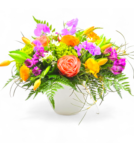 Blossoming Bliss - Deluxe. An arrangement by Appleblossoms Flowers Gifts and More.