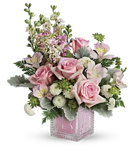 Bundle Of Joy Bouquet - Deluxe. An arrangement by Garden Florist.
