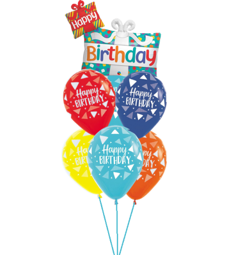 Birthday Presents Awesome Balloon Bouquet. An arrangement by Balloon Bouquets Plus.
