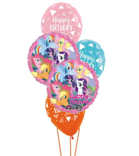 My Little Pony Birthday Classic Balloon Bouquet. An arrangement by Balloon Bouquets Plus.