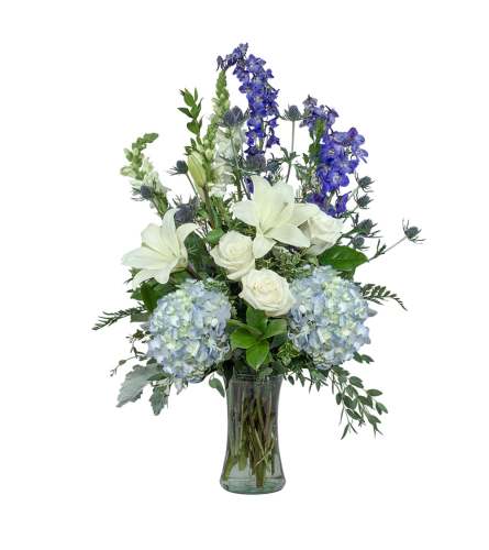 Blue Beauty. An arrangement by Fink Flowers, Gifts and Flower Delivery.