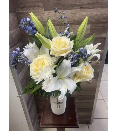 Tranquil Reflections. An arrangement by Sonia's Florist.