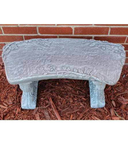 Stone Bench - Treasure. An arrangement by Tom Rodgers Flowers.