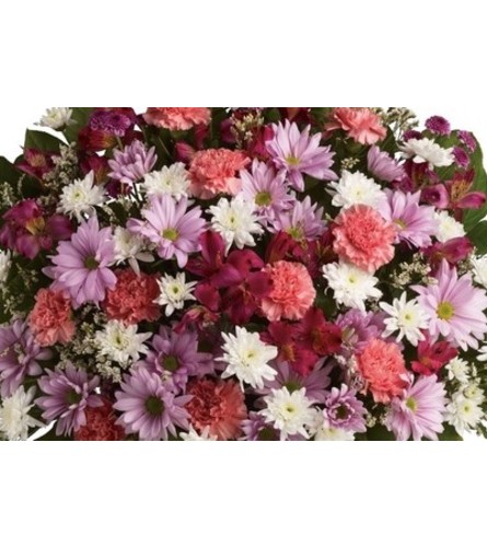 10 ALTARS=2 TABS X $75. + MARY and JOSEPH 2 X $80. +6 LEDGES X $50.. An arrangement by Flowers by Priscilla.